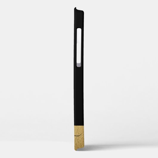 Moderne zwarte goudfilm, afgebeeld in script Case-Mate iPhone case (Achterkant / Links)