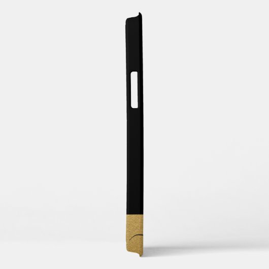 Moderne zwarte goudfilm, afgebeeld in script Case-Mate iPhone case (Achterkant / Rechts)