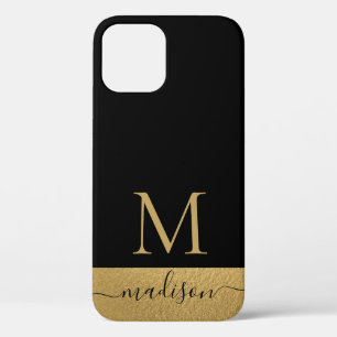 Moderne zwarte goudfilm, afgebeeld in script Case-Mate iPhone case