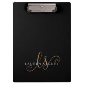 Moderne zwarte goudfilm, afgebeeld in script klembord (Voorkant)