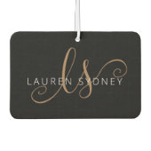 Moderne zwarte goudfilm, afgebeeld in script luchtverfrisser (Voorkant)