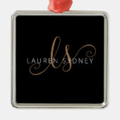 Moderne zwarte goudfilm, afgebeeld in script metalen ornament (Voorkant)