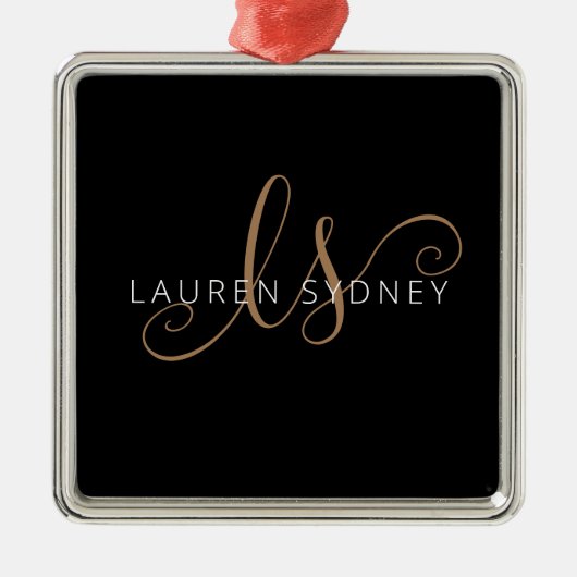 Moderne zwarte goudfilm, afgebeeld in script metalen ornament (Voorkant)