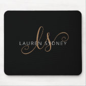 Moderne zwarte goudfilm, afgebeeld in script muismat (Voorkant)