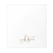 Moderne zwarte goudfilm, afgebeeld in script notitieblok (Voorkant)