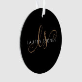 Moderne zwarte goudfilm, afgebeeld in script ornament (voorkant)