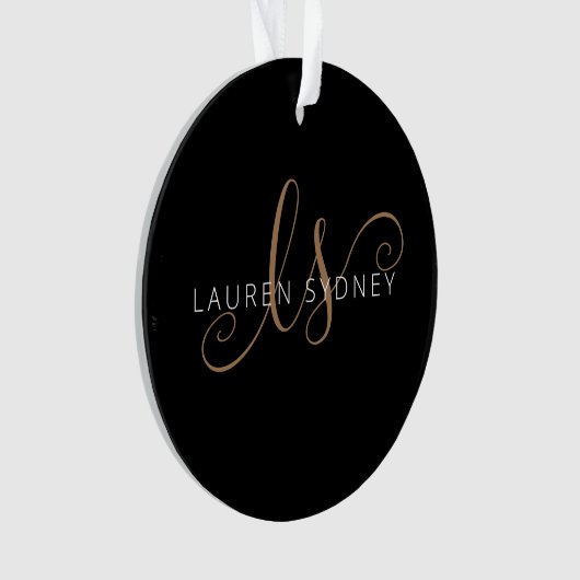 Moderne zwarte goudfilm, afgebeeld in script ornament (voorkant)