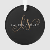 Moderne zwarte goudfilm, afgebeeld in script ornament (achterkant)