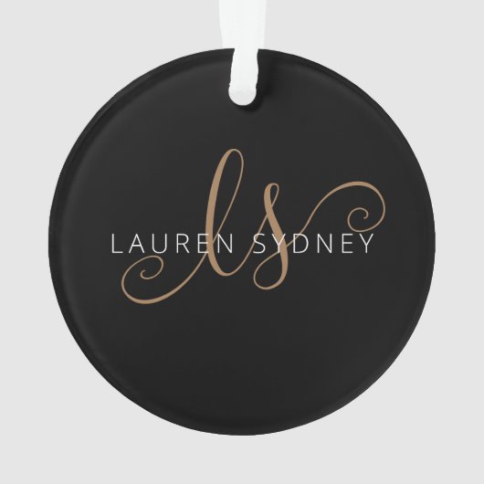 Moderne zwarte goudfilm, afgebeeld in script ornament (achterkant)