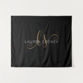 Moderne zwarte goudfilm, afgebeeld in script wandkleed (Voorkant (horizontaal))