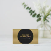 Moderne zwarte & goudgeometrische patronen 2d visitekaartje (Staand voorkant)