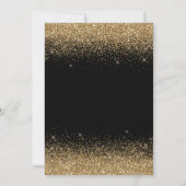 Moderne zwarte goudglitter bespaart elke dag kaart (Achterkant)