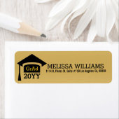 Moderne zwarte & goudklasse van 2017 Afstuderen Etiket (Insitu)