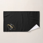 Moderne zwarte goudmonogram naam bad handdoek (Handdoek)