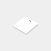 Moderne zwarte goudmonogram post-it® notes (Schuin)