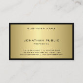 Moderne zwarte goudmonogram - uitmuntende luxe lux visitekaartje (Achterkant)