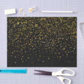 Moderne zwarte goudolie-Confetti Stippen Tissuepapier (Craft)