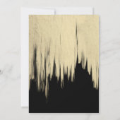 Moderne zwarte goudpenseelVerloving Kaart (Achterkant)