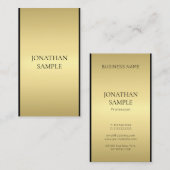 Moderne zwarte goudprocessor, beste visitekaartje (Voorkant / Achterkant)