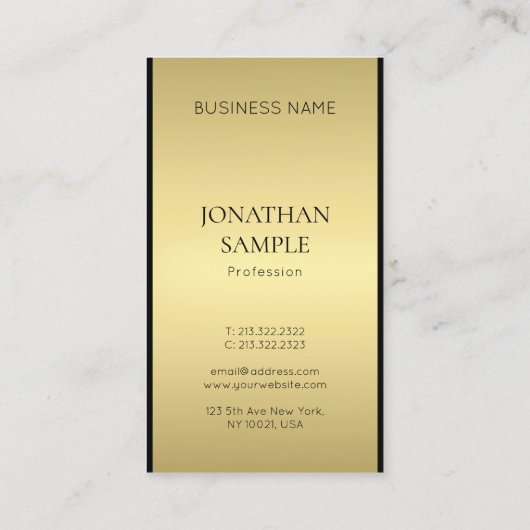 Moderne zwarte goudprocessor, beste visitekaartje (Achterkant)