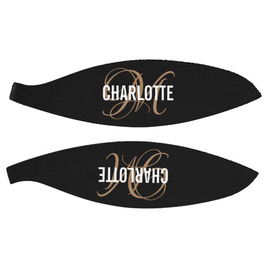 Moderne zwarte goudscriptnaam Basketball Basketbal (Panelen)