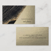 Moderne zwarte goudsequins, geometrisch visitekaartje (Voorkant / Achterkant)