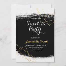 Moderne zwarte & goudWaterverf Geometrische zoete  Kaart