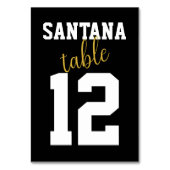 Moderne zwarte goudzestiging Aangepaste bruiloft N Kaart (Voorkant)