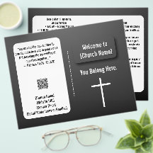 Moderne Zwarte Gradiënt Kerkbulletin