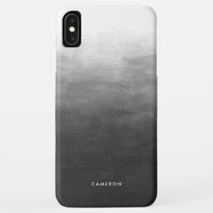 Moderne zwarte gradiënt ombre gepersonaliseerd Case-Mate iPhone case