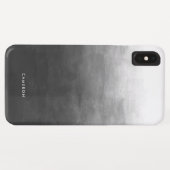 Moderne zwarte gradiënt ombre gepersonaliseerd Case-Mate iPhone case (Achterkant (horizontaal))