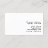 Moderne zwarte grens chauffeur visitekaartje (Achterkant)