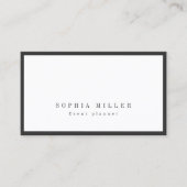 Moderne zwarte-grensberoeps met eenvoudige houtsko visitekaartje (Voorkant)