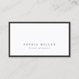 Moderne zwarte-grensberoeps met eenvoudige houtsko visitekaartje