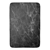 Moderne zwarte grijs en witte faux marble Bath Mat (Voorkant Verticaal)