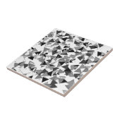 Moderne zwarte, grijze en witte geometrische drieh tegeltje (Zijkant)