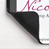 Moderne zwarte grijze roze, hoge stijl muismat (Hoek)