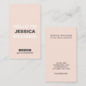 Moderne zwarte grijze standaard minimalistische so visitekaartje (Voorkant / Achterkant)