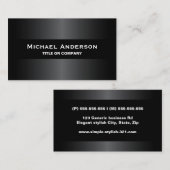 Moderne zwarte grijze, stijlvolle, donkere profess visitekaartje (Voorkant / Achterkant)