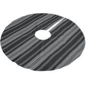 Moderne zwarte grijze witte strepen patroon kerstboom rok (Gekanteld)