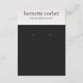 Moderne zwarte, grote oorenkaart informatiekaartje (Voorkant)