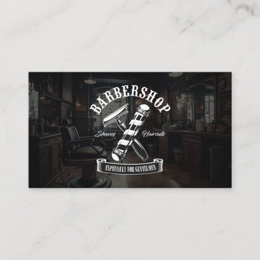 Moderne zwarte haar styliste kapperszaak klantenkaartje (Voorkant)