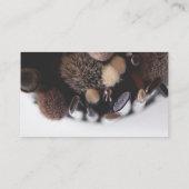 moderne zwarte haarmake - up foto logo qr code visitekaartje (Achterkant)