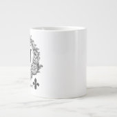 moderne  zwarte halloween kraai grote koffiekop (Voorkant)