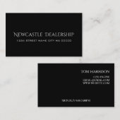 Moderne zwarte handel - Automatisch verkopen Visitekaartje (Voorkant / Achterkant)