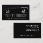 Moderne zwarte handel - Automatisch verkopen Visitekaartje (Voorkant / Achterkant)