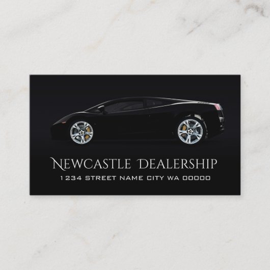 Moderne zwarte handel - Automatisch verkopen Visitekaartje (Voorkant)