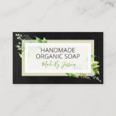 Moderne zwarte handgemaakte zeep Soy Melt Candle Visitekaartje (Voorkant)