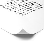 Moderne zwarte handgeschreven bruiloft voor script poster (Hoek)