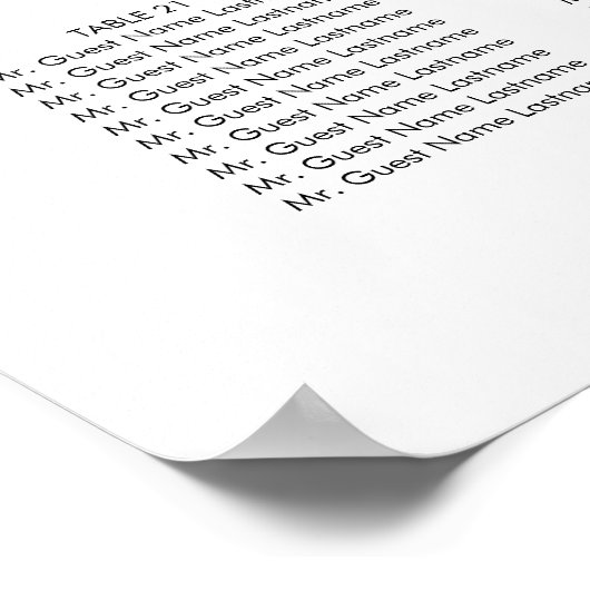 Moderne zwarte handgeschreven bruiloft voor script poster (Hoek)